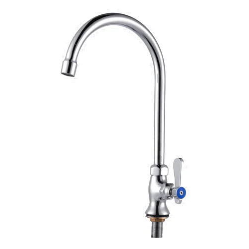 IVIGA Single Hole Cold Water Faucet: Deck Mount Kitchen Cold Only Faucet - Brass Utility Outdoor Sink Faucet - Commercial Bar Water Faucet Rv Faucet for Kitchen Farmhouse Laundry Rv Bar - Chrome