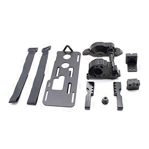 KYX Racing Alloy CNC Machined Front Transmission Gearbox & Front Servo Mount & Battery Tray for RC Crawler Car Traxxas TRX4 TRX6