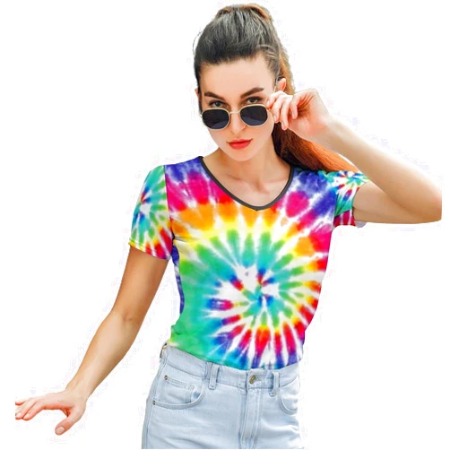 MSOKAZZLES Womens Tops Short Sleeve V-Neck Shirts Dressy Casual Blouses Tops 2024 Summer Outfits T Shirts