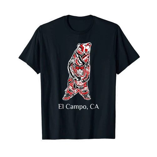 El Campo California Tribal Bear Native American El Campo CA Native American Brown Grizzly Bear T-Shirt