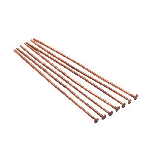 AGCFABS 100pcs/bag 15 20 25 30 40 50 60 70 mm Flat Head Pins 8 Colors Headpins for Jewelry Findings Making DIY Supplies (Red Copper, 70mm(2.76inch)*100pcs)
