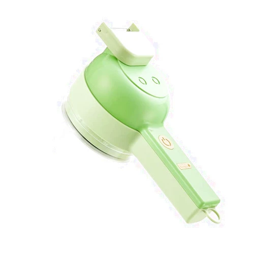 Generic 4-in-1 Handheld Electric Rechargeable Food Chopper: Vegetable Cutter, Slicer, Garlic Chopper, and Dish Cleaning Brush & Functionality