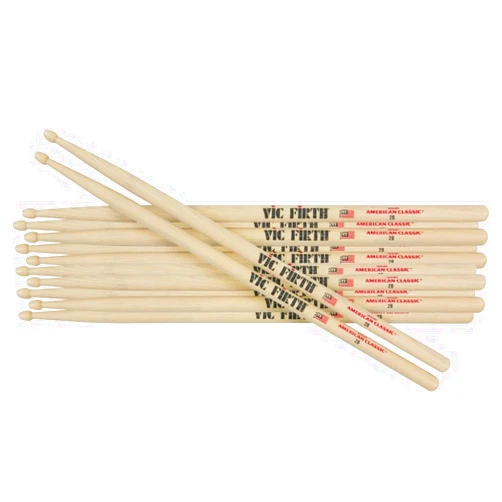 Vic Firth 6-Pair American Classic Hickory Drum Sticks Wood 5B
