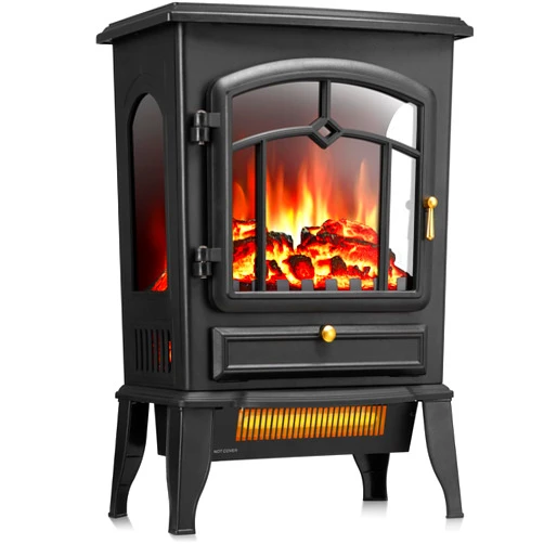R.W.FLAME Electric Fireplace Stove Heater with Thermostat Control, 15