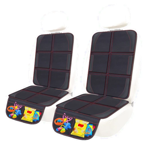 DOVODA Car Seat Protector, 2 Pack Large Auto Seat Protectors Protect Child Seats with Mesh Pocket, Thickest Padding Pat Durable, Waterproof 600D Fabric, Child Car Seat Cover for SUV Sedan Truck
