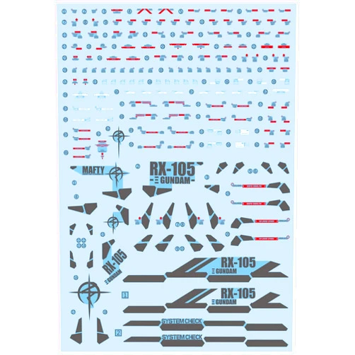 ANSAI High Precision Decals Decal for HGUC 1/144 RX-105 XI Scale Model