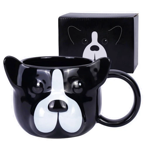 ToCooTo Dog Mug 14 oz Cute Ceramic Coffee Mug 3D Porcelain Tea Mug for Women Kawaii Cup Dog lover Gifts for Men Christmas Gifts Housewarming Holiday Birthday Gifts for Women Mom Kids Men and Friend