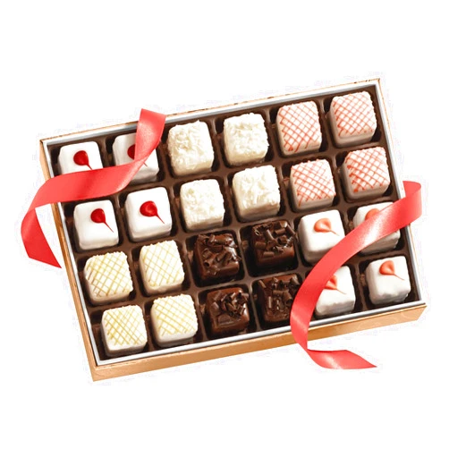The Swiss Colony Incredible Petits Fours - Gift of 24; 10 3/4 oz. Net Wt.: Gourmet Cake Assortment, Chocolate & Petit Four Layer Cakes, Delightful Dessert Treats