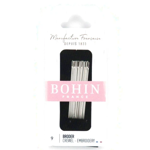 Bohin Crewel Embroidery Needles, Size 9, 15-Pack