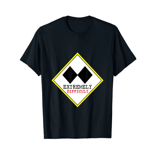 Funny Extremely Difficult Double Black Diamond Skiing Tshirt