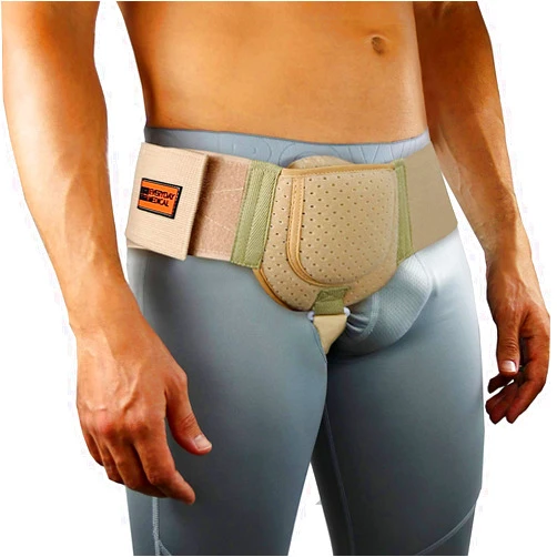 Everyday Medical Inguinal Hernia Support Belt for Men I Fits Left or Right Side I Post Surgery Men and Womens Hernia Support Truss for Inguinal, Groin Hernias I Adjustable Waist Strap I Beige | S/M