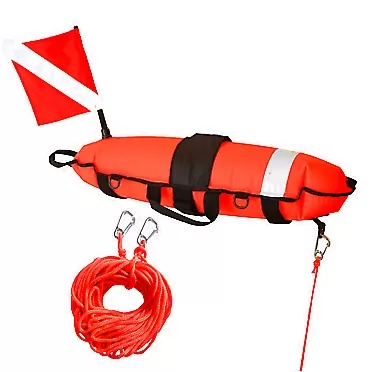 ‎JZLiner JZLiner Spearfishing Float Dive Surface Marker Buoy Scuba Flag Diver Down Flag Gear for Diving Orange