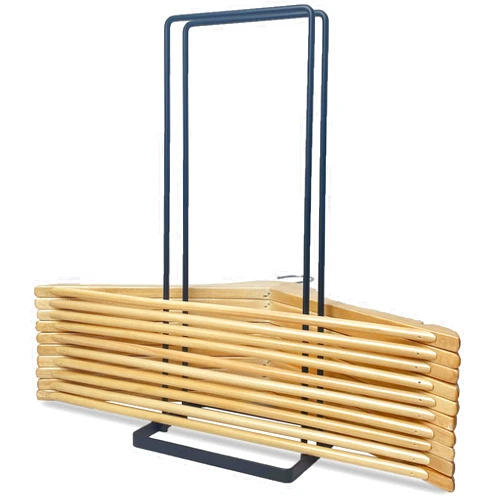 Maixinbuy Hanger Organizer Stacker, Hanger Storage Organizer for Closet Laundry Room, Carbon Steel Black Clothes Hanger Storage Rack for Adult or Child
