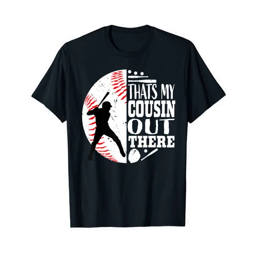 Matching Baseball Graphic Shirts & Merch by JAMMco That's My Cousin Out There Baseball Kids Boys Girls Graphic T-Shirt