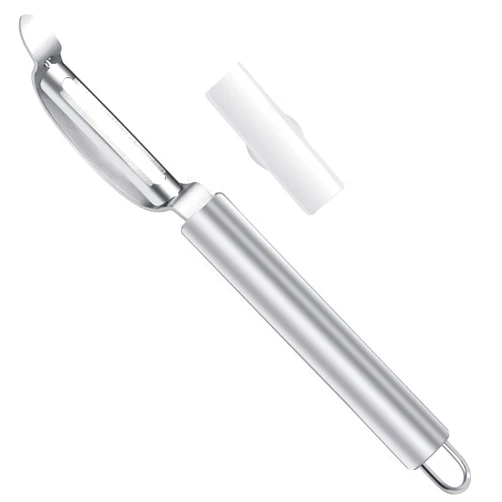 SLYFTE Stainless Steel Peeler with Swiveling Double Blade, Upgrade Fruit Vegetable Peeler with Ergonomic Handle, Lengthened Potato Peeler Tool for Kitchen, 8.3 Inchs