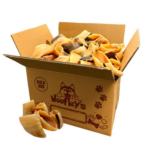 Woofley's - Cow Hooves for Dogs (100 Count) - Safe Cow Hoof Dog Chews -Fed Cattle - Best Natural Alternative to Rawhide