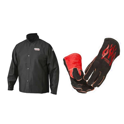 Lincoln Electric Premium Flame Resistant (FR) Cotton Welding Jacket | Breathable | Black | K2985 - (M -3XL)