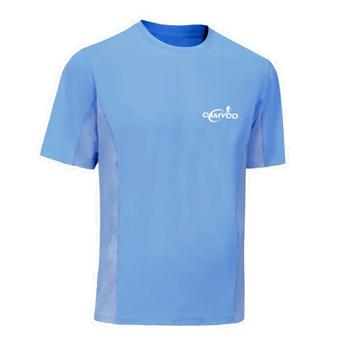 CAMYOD Men Fishing T-Shirt Quick Dry UPF 50+ Sun Protection Shirts Summer Casual Shirts Lightweight Short Sleeve SPF Shirts