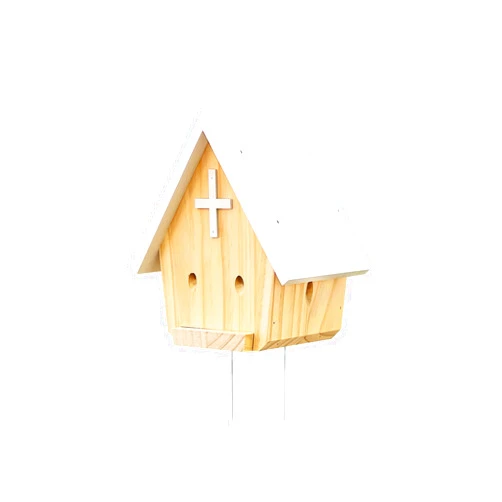 GRTRE 1 Pack Wood Carpenter Bee Trap for Outside - Best Bee Trap - Wood Boring Bee Trap- Nature Church Style Carpenter Bee Traps Outdoor Hanging - Insect Traps Removes Carpenter bee