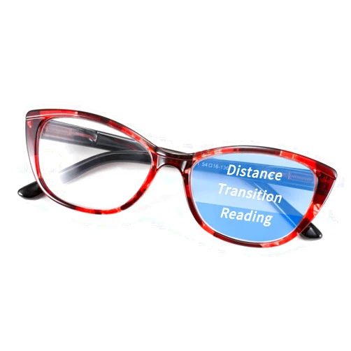FEISEDY Progressive Multifocus Blue Light Blocking Reading Glasses No Line Multifocal Readers with Spring Hinge B2675