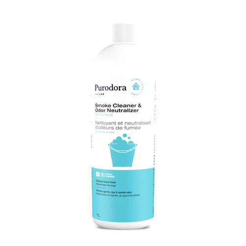Purodora Lab Smoke Odor Eliminator (Step 1 of 2) Concentrate for Hard Surfaces | Smell Remover Neutralizer for House, Home and Car (1L, 34oz – Pine & Citrus Scent)