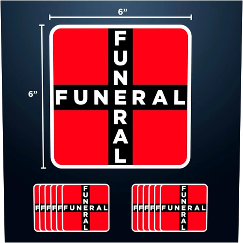 ColorShock 12 Pack Red Funeral Car Magnets - Magnets for Funeral Procession (Better Than Paper Signs)