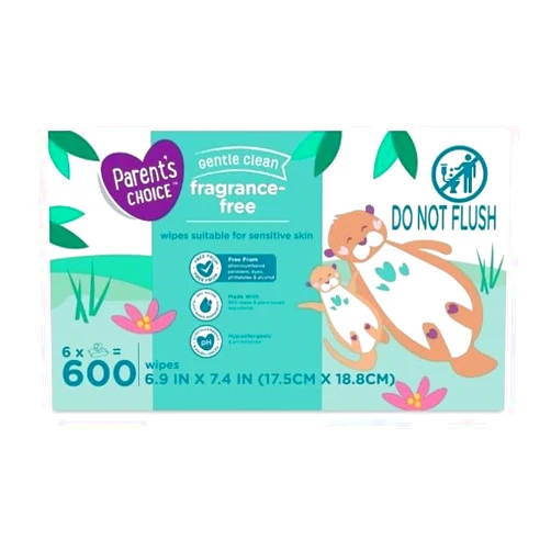 Generic Parent's Choice Fragrance Free Baby Wipes, 600 ~ White ~ 1 Pack