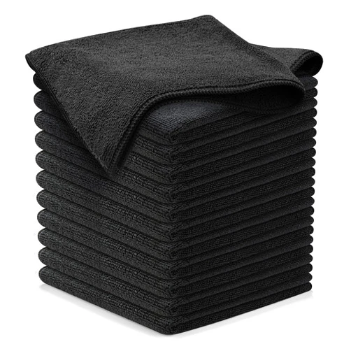 USANOOKS Microfiber Cleaning Cloth - 12Pcs 12.5x12.5 inch High Performance - 1200 Washes, Ultra Absorbent Microfiber Towels for Cars Weave Grime & Liquid for Streak-Free Mirror Shine-Microfiber Cloth