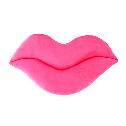 zhidiloveyou Lip Pillow Pink Plush Toy Smiley Face Pillow Soft Decorative Cushion, 23.6 inch