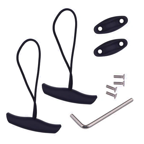 METER STAR 2PCS Kayak Canoe Carry Handle Pull Handle T-Handle with Cord and Pad Eyes, Kayak Carrying Pull Handle ,Kayak Straps ,Kayak Assesseries,Kayak Rope ,Kayak Handles Replacement,Kayak Pulling Handle