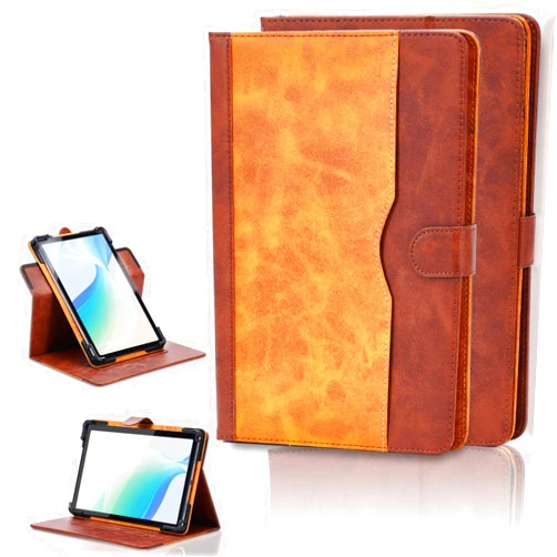 Jioeuinly Case Compatible for Mpgio Mat10421 Tablet Case 360 Degree Rotation Multi-Viewing Angels PU Leather Stand Folio Cover Camera can be Used Brown