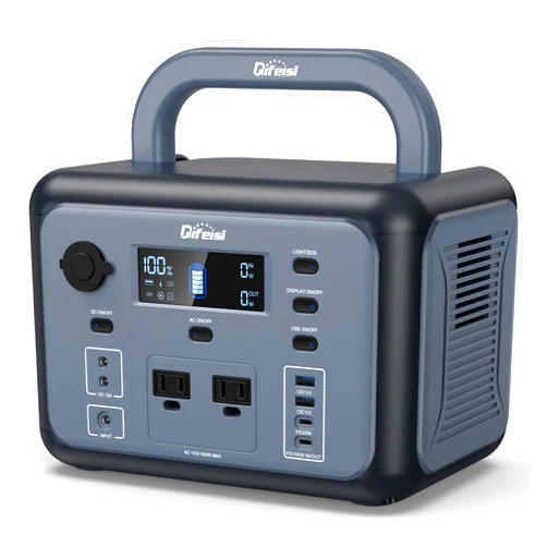 Difeisi P500 Portable Power Station, 518Wh LiFePO4 Battery with 110V/500W Pure Sine Wave AC Outlets, PD 100W Output/Input, Solar Generator for Camping RV CAPA Home Emergency (Solar Panel Optional)