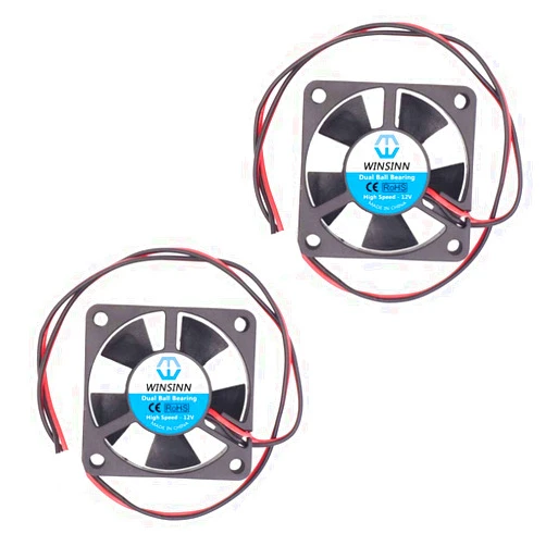 WINSINN 35mm Fan 12V, 3D Printer Micro 12 Volt Fans 3510 Dual Ball Bearing, Brushless Cooling 35mmx10mm 2PIN (Pack of 2Pcs)