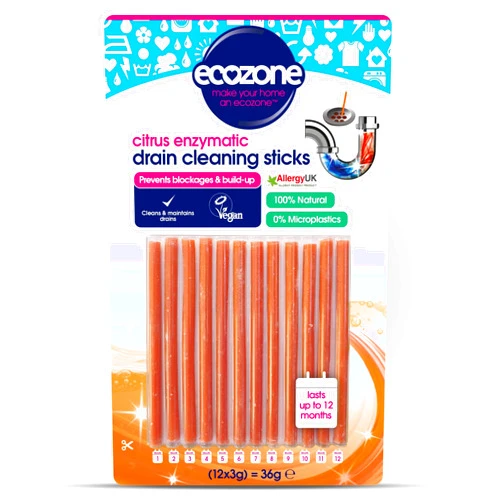 ECOZONE Citrus Enzymatic Drain Cleaning Stick, 22 g
