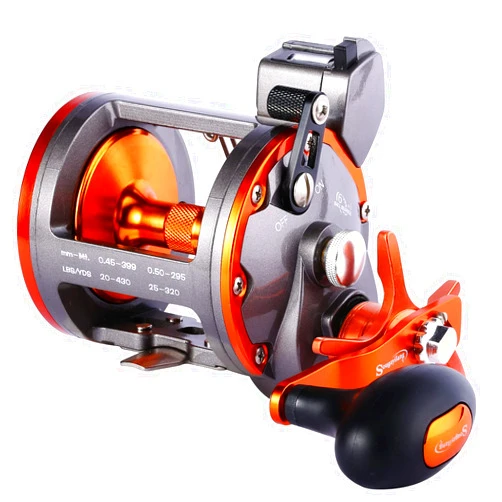 Sougayilang Line Counter Trolling Reel Conventional Level Wind Fishing Reel