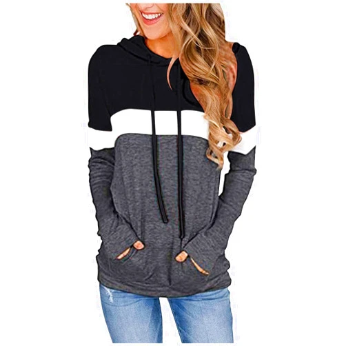 TUNUSKAT Womens Tops Ladies Tunic Sweatshirt Casual Shirts Long Sleeve Hoodie Pullover Loose Fit Tee Blouses Fashion Clothing