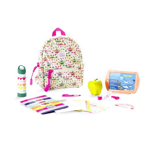 American Girl Truly Me 18-inch Doll Star Student Backpack Playset with Doll Tablet & Reversible Screens, For Ages 6+