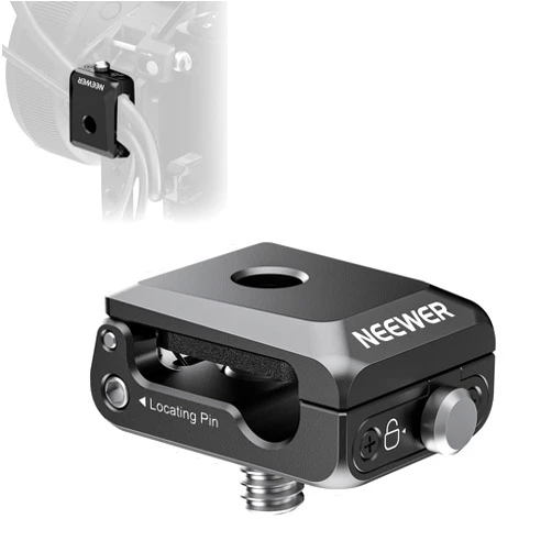 NEEWER Spring Loaded Cable Clamp, Camera Cage Cable Organizer with Removable Anti Twist Locating Pin, 1/4