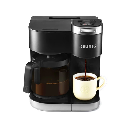 Keurig K-Duo Single Serve K-Cup Pod & Carafe Coffee Maker, with Multiple Brew Sizes, 60oz Removable Reservoir, Programmable Auto Brew Carafe, (Gen 1), Black