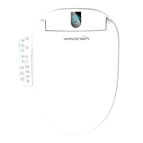 WONDERSKY Elongated Bidet Toilet Seat, Smart Heated Toilet Seat with Warm Water and Dryer, Soft Close Bidet Seat with Adjustable Temperature, Stainless Steel Nozzle