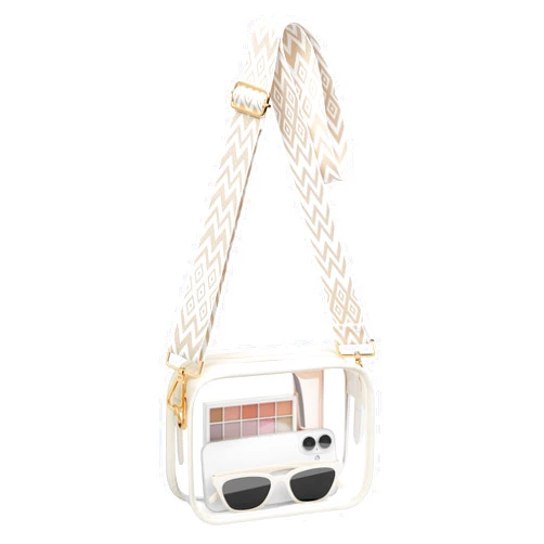 FANGSUN Clear Bag for Stadium Events, Clear Purses for Women, Transparent Crossbody Stadium Bag for Concert, Sport