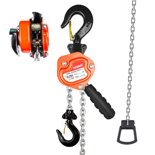 YATOINTO Lever Block 1/4 Ton 550lbs Mini Lever block 3M 10Ft Chain Hoist Manual Lever Hoist Chain Hoist Alloy Steel G80 Chain Ratchet Lever Hoist with Hook