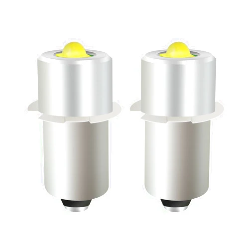 YMPEKA 2Pack LED Upgrade Flashlight Bulb DC4-24V 3V-6V 4.5v 6V 12V 18V 3W P13.5S Led Conversion kit for Ryobi Milwaukee Craftsman Lamp Upgrade LED Bulb Replacement Bulb for Torch Tooling Lantern Bulbs (2)