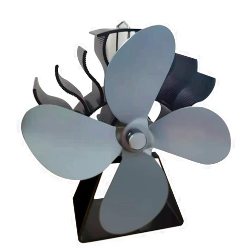Xinsheinelry FireplacesFan, 4-Blade Stove Fan Heat Powered for Wood Log for Heat Powered Stove Quiet Efficient Heat Distribution