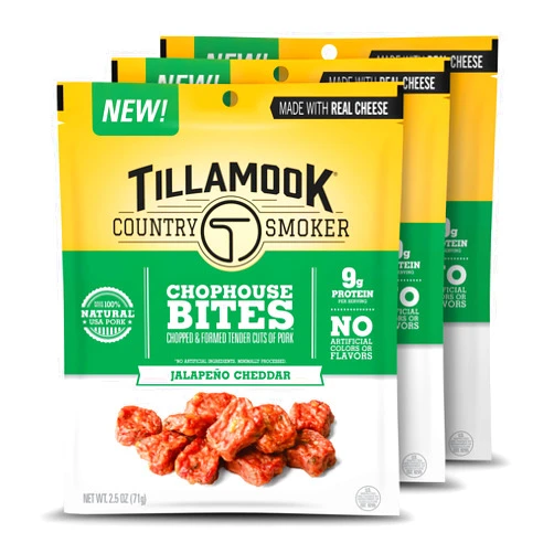 Tillamook Country Smoker Jalapeno Cheddar Chophouse Bites 2.5 oz, 3 pack