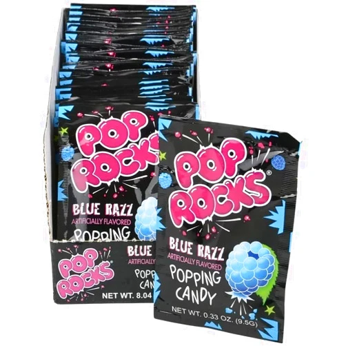 POP ROCKS Popping Candy, Blue Raspberry, 24 Count