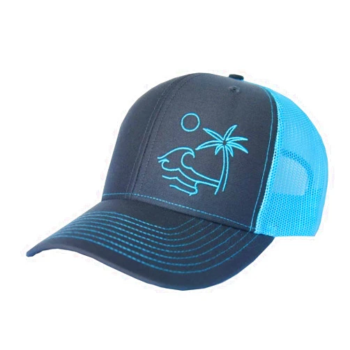 ThreadBound Outdoor Trucker Hat Snapback - Surf Beach Design