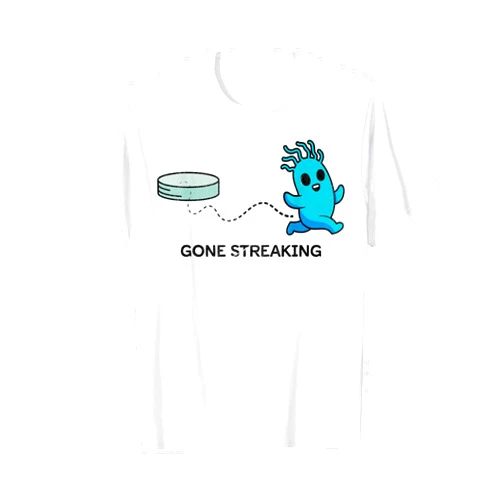 Funny Science Cute Microbiology Bacteria Apparel Unisex Adult T-Shirt Blue Short Sleeve Classic Fit T-Shirt Small