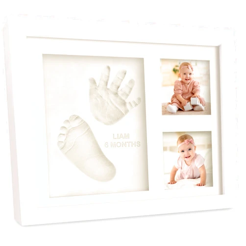 KeaBabies Baby Hand and Footprint Kit - Baby Footprint Kit, Baby Keepsake, Baby Shower Gifts for Mom, Baby Picture Frame for Baby Registry Boys, Girls, Personalized Baby Gifts, Mother's Day Gifts (Alpine White)