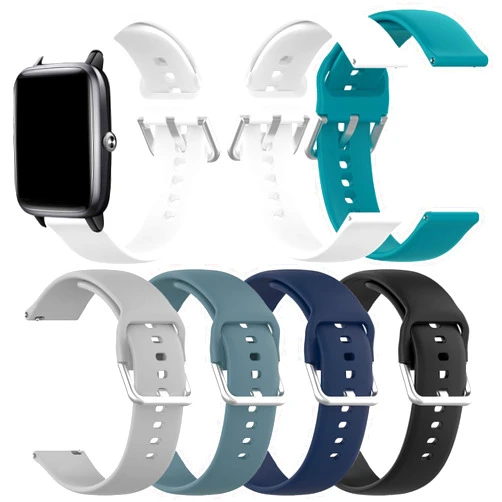 E ECSEM Bands Compatible with Letsfit IW1 EW1 Smart Watch Band 22MM Adjustable Quick Release Soft Silicone Waterproof Bands Replacement for Women Men(Not for ID205L/ID205S/IW1 Lite)